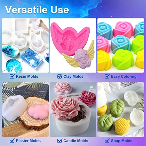 CHANGTIKEJI Silicone Mold Making Kit,84OZ Super Elastic Liquid Silicone for Mold Maker, Fast Cure Translucent Silicone Rubber for Casting Resins CHANGTIKEJI