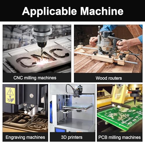 LAKIX 1/8" Shank End Mills CNC Router Bits, 40pcs, CNC Cutter Milling Carving Bit Set Including 2-Flute Flat Nose & Ball Nose End Mill, Nano Blue LAKIX