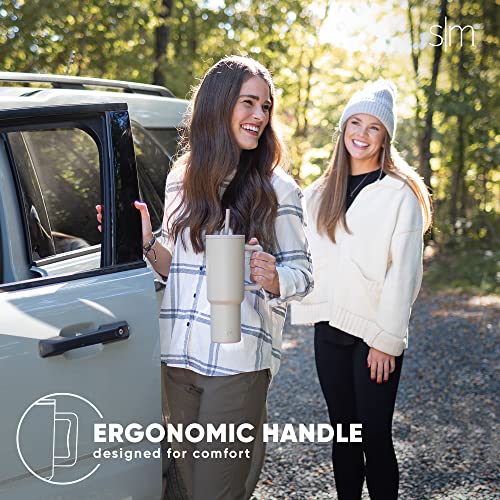 Simple Modern 40 oz Tumbler with Handle and Straw Lid | Insulated Cup Reusable Stainless Steel Water Bottle Travel Mug Cupholder Friendly | Gifts for Simple Modern