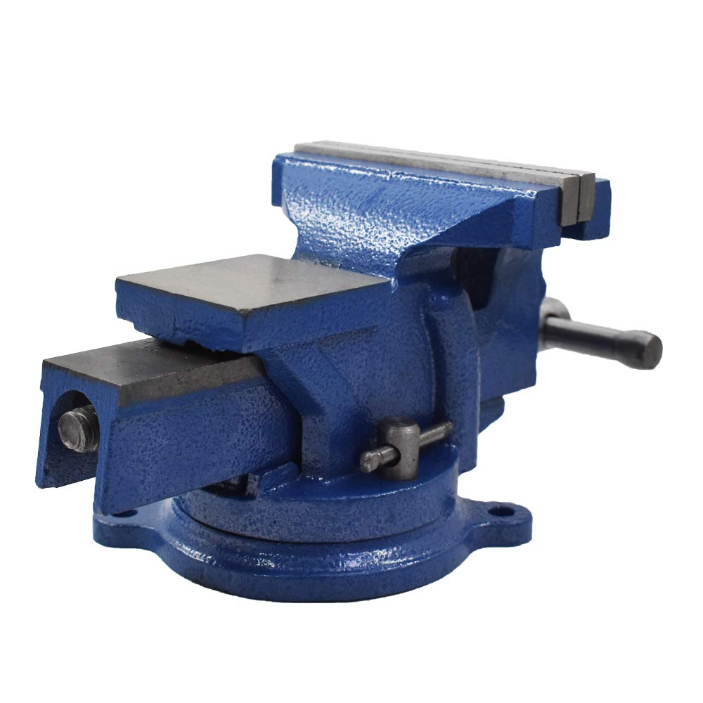findmall 5" Bench Vise with Anvil 360° Swivel Locking Base Table Top Clamp Heavy Duty Vice Swivel Base Bench findmall