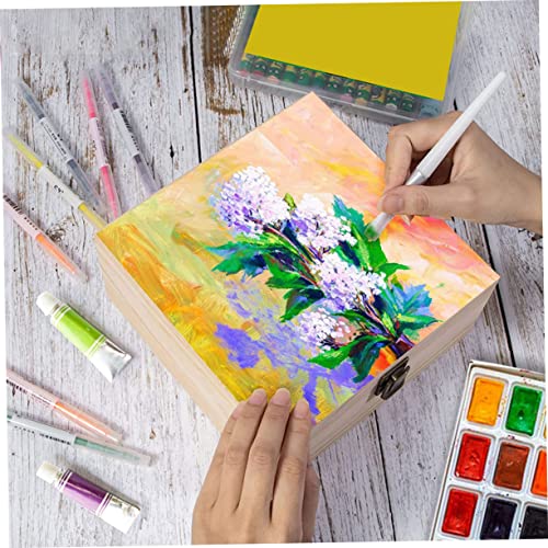 COHEALI Box Wooden Keepsake Box Wooden Organizer Box Desktop Stand Unfinished Box Jewelry Organizer Clear Decorative Case Jewelry Box Decorative COHEALI