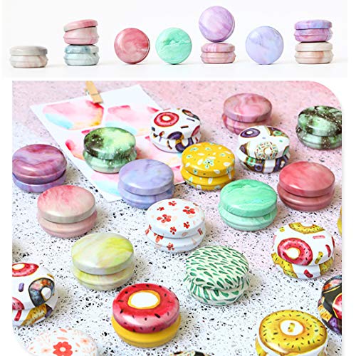 FineInno 12PCS Christmas Tinplate Box, Empty Tin Jars Round Aluminum Cans Aromatherapy Metal Tins with Lids Mini Candle Jars Containers Balm,Stud FineInno