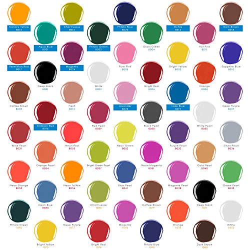 U.S. Art Supply 12 Color Secondary Opaque Colors Acrylic Airbrush, Leather & Shoe Paint Set with Reducer & Cleaner 1 oz. Bottles US Art Supply