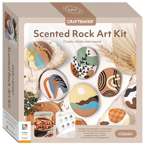 Rock Painting Kit – Rock Art Painting Supplies with 10 Smooth