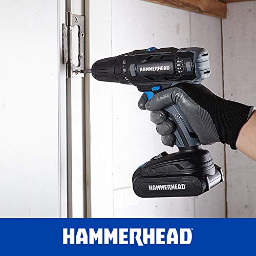 Hammerhead 20V Cordless 2-Tool Combo Kit: Drill and Impact Driver with 1.5Ah Battery and Charger - HCC2020 Hammerhead