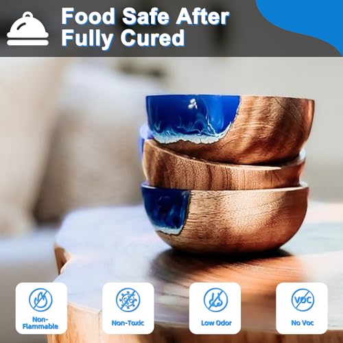 Shabebe Table Top Epoxy Resin 1 Gallon, Super Gloss & Crystal Clear Epoxy Resin Kit with UV Resistant & Self Leveling, Non Toxic Food Safe for River Shabebe