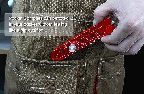 Woodworking Compass Scriber, Portable Aluminum Alloy Woodworking Compass Tool, Adjustable Metric/Inch Arc Drawing Ruler Circle Drawing Ruler Marking SlogPith