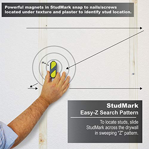 Calculated Industries 7310 StudMark Magnetic Stud Finder with 2 Removable Magnet Markers | Finds & Marks up to 3 Stud Locations | Updated 2020 More Calculated Industries