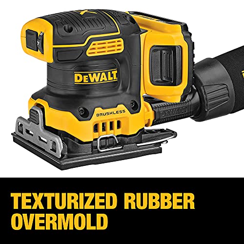 DEWALT 20V MAX* XR Palm Sander, Sheet, Variable Speed, 2-Ah Battery, 1/4-Inch (DCW200D1) DEWALT