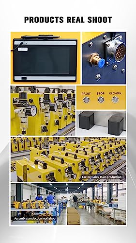 US Stock Pneumatic Marking Machine 150x80mm Powerful Metal Engraving Machine Depth 1mm Pneumatic Dot Peen Marking Machine for Letters Serial Numbers ZAC