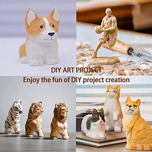 ABuff 10 Pack Basswood Carving Blocks 4 X 2 X 2 Inch Wood Blocks for Carving, Basswood for Wood Carving Wood, Unfinished Wood Blocks for Beginner ABuff