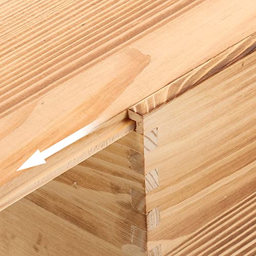 COHEALI Box Box Pull Out Wooden Box Wood Box Wood Packing Box Large Container Makeup Organizer Drawers Unfinished Treasure Chest Large Jewelry COHEALI