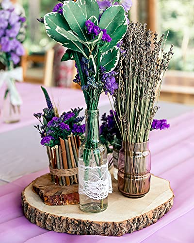 Pllieay 8Pcs 8-9 Inch Wood Slices, Natural Wood Slices for Centerpieces Large Unfinished Round Wood Pieces for Ornaments, Wood Circles for Wedding, Pllieay