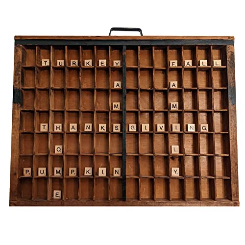 GNIEMCKIN 2000 PCS Wood Letter Tiles, Wooden Scrabble Tiles A-Z Capital Letters for Creative Crafting Projects, Making Alphabet Coaster, DIY Wood GNIEMCKIN