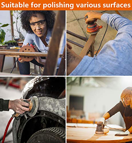 5-Inch Hook and Loop Sanding Discs for Random Orbital Sander, Assorted Sandpaper 40-1000 Grits, 110 PCS FRIMOONY