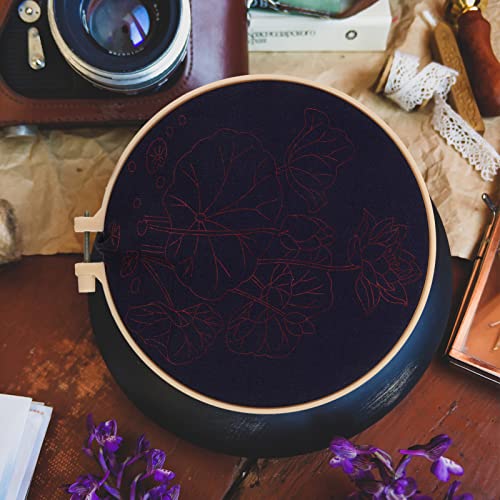 DECHOUS 1 Set Tea Cushion Diy Flower Cross Kits Unfinished Embroidery Coaster Punch Flower Embroidery Homemade Ornament Kits Table Coasters for DECHOUS