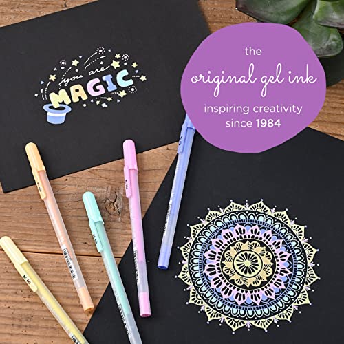 SAKURA Gelly Roll Moonlight Gel Pens - Bold Point Opaque Ink Pen for Journaling, Art, or Drawing - Bold Line - Assorted Pastel Ink - 10 Pack SAKURA