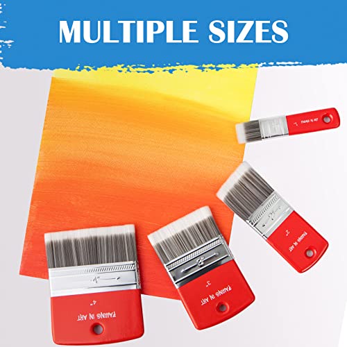 Falling in Art Flat Paddle Paint Brush, Scale Brush for Oil and Acrylic Paints,4 Inch Falling in Art