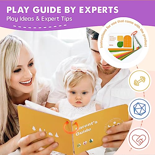 Tiny Land Montessori Toy Set for Babies 10-12 Months - 5-in-1 Wooden Learning Toys with Peg Drop Box, Rocking Stacker, Egg Cup, Canister Set, and Tiny Land