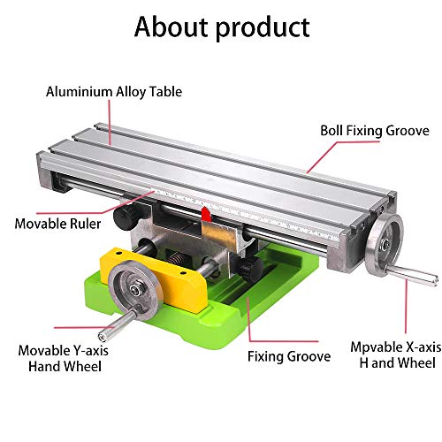 MYSWEETY Multifunction Worktable Milling Working Cross Table Milling Machine Compound Drilling Slide Table For Bench Drill Adjustme X-Y (6350 SIZE) MYSWEETY