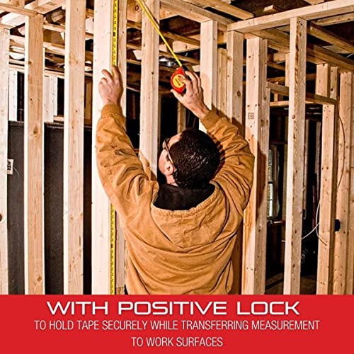 Starrett Exact Retractable Imperial Pocket Tape Measure with Nylon Coating, Self Adjusting End Hook, and Steel Belt Clip - 1/2" Width x 12' Length - Starrett