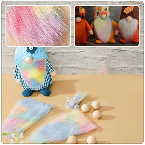 Ciieeo Precut Gnome Beard Handmade Dwarf Beard 1 Set Gnomes Faux Beard Wood Gnomes Bead Gnomes Bread and Bead Crafting Gnomes Supplies Shaggy Fur Ciieeo