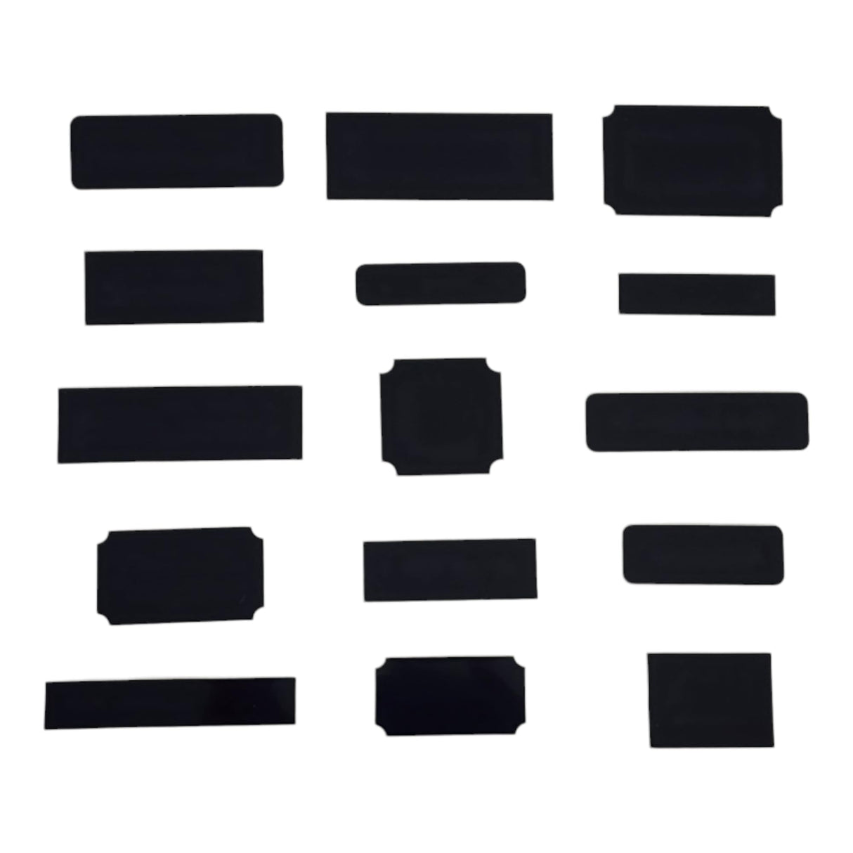 Laser Engraving Blanks CO2 Engravable Black Over Brass Plated Steel 15 Pieces Assorted Custom Engraving Plates