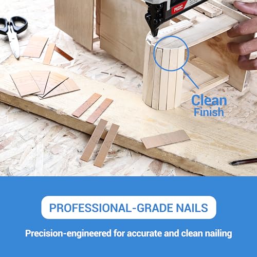 meite 23 Gauge Pin Nails, 1-3/4-Inch Micro Headless Pins for Pin Nailer - Copper Plated Pins Nails for Nail Gun, Ideal for Fine Woodworking and Trim meite