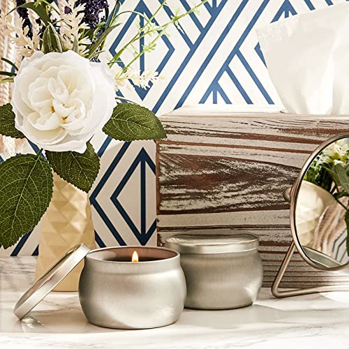 Bright Creations 24 Pack Small 4 oz Candle Tins for Making Candles with Lids, Round Containers for DIY Crafts (Silver, 3 x 2 in) Bright Creations