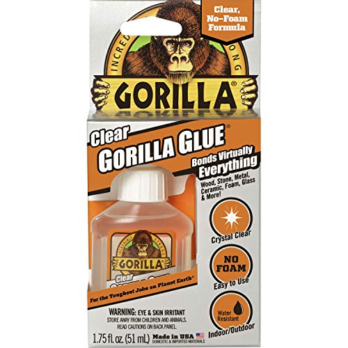 Gorilla Clear Glue, 1.75 ounce Bottle, Clear (Pack of 1) Gorilla
