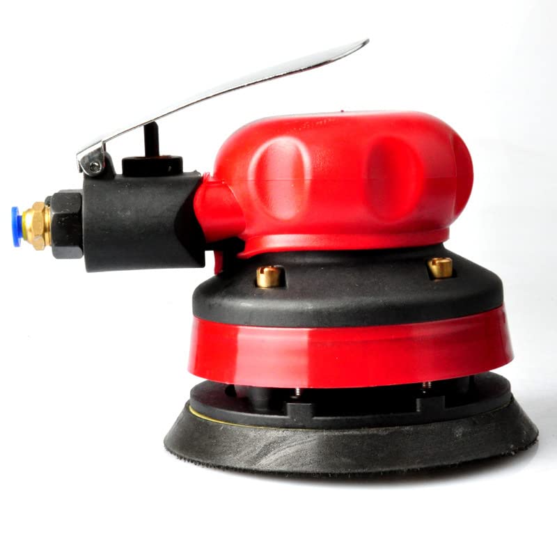 High Eagle 5'' Pneumatic Wet Orbital Sander Disc Portable Practical Air Palm Polisher Grinding Machine Kit with Inlet Joint Water Pipe High Eagle