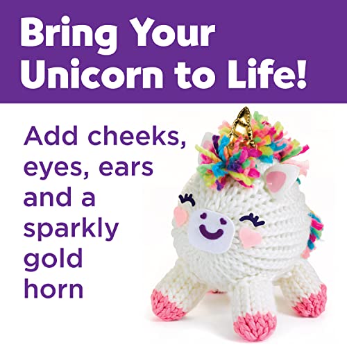 Creativity for Kids Quick Knit Loom Unicorn Plushie - Knitting Craft Kit for Kids - Create a DIY Unicorn Plush Toy Creativity for Kids