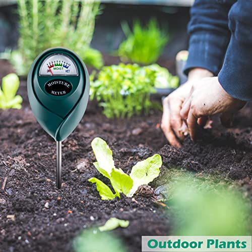 Soil Moisture Meter for House Plants, Plant Water Meter,Plant Moisture Meter for House Plants and Outdoor Plants, No Batteries Required (Green) Tennedriv Green