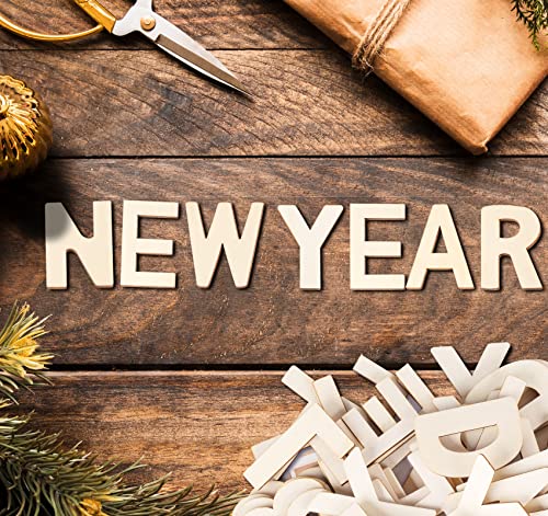 CMIOUEO 2" Wooden Letters - 170 Pcs Wood Alphabet Letters for Crafts Wood Letters Sign Decoration Unfinished Wood Letters for Painting/Wall ilauke