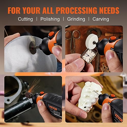 VEVOR 357PCS Rotary Tool Accessories Kit, 1/8" Diameter Shank Power Rotary Tool Accessories Set, Universal Fitment Electric Tool Accessories for VEVOR