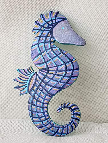 Seahorse Cutout Unfinished Wood Nautical Decor Beach House Decor Sea Animal Door Hanger MDF Shaped Canvas Style 2 Diverse Woodworking