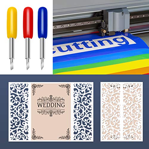 40 PCS Replacement Blades for Cricut Explore Air 2, Luxiv 3rd Party Accessory Replacement Cutting Blades, 20P 45° Blade for Cricut, 10P Luxiv