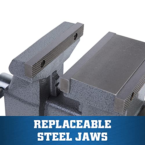 Wilton Reversible Bench Vise, 5-1/2" Jaw Width, 6-3/4" & 10-3/4" Jaw Opening, 3-3/4" Throat (Model 4550R) Wilton