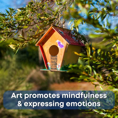 12 DIY Bird House Kits For Children to Build - Wood Birdhouse Kits for Kids to Paint - Unfinished Wood Bird Houses to Paint for Kids - Wood Craft CRAFTY HAPPITOYS