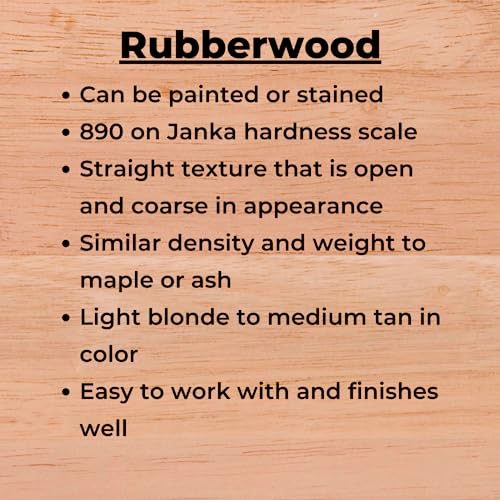 Osborne Square Mission Island Post in Rubberwood (Set of Four), Unfinished Wood Posts for Kitchen Island, Counter Height Table, Bathroom Vanity & Osborne Wood Products