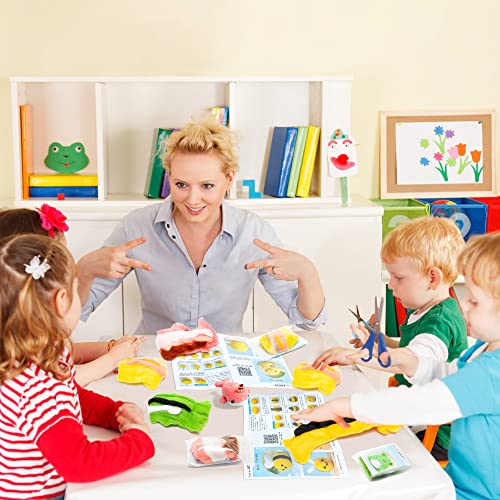 WATINC Set of 4 Cute Animal Needle Felting Starter Kit Frog Chick Bee Narwhal Animal Doll Wool Felting Tools Felt Needles Foam Mat DIY Needlework WATINC