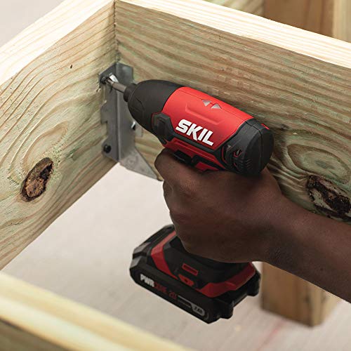 SKIL 20V 2-Tool Combo Kit: 20V Cordless Drill Driver and Impact Driver Kit Includes 2.0Ah PWR CORE 20 Lithium Battery and Charger - CB739001 Skil