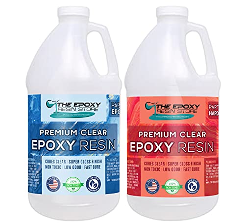 The Epoxy Resin Store Crystal Clear 2 Part Epoxy Resin Kit for Tabletops and Composite Construction, 2 Gallon kit The Epoxy Resin Store