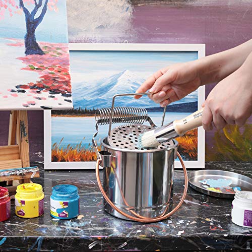 MyLifeUNIT Paint Brush Cleaner, Paint Brush Holder with Large Capacity Wash Tank and Removable Screen MyLifeUNIT