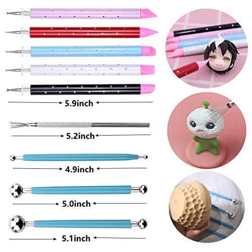 Artzuvs Clay Tools,28pcs Polymer & Pottery Sculpting Tools Set,Ceramic Tools, Modeling Clay Supplies Tools Kit for Artzuvs