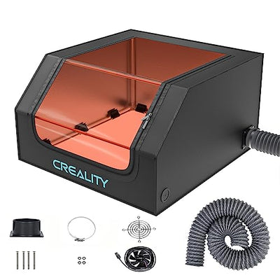Laser Engraver Cover Tent, Fireproof and Dustproof Protective Enclosure with Exhaust Fan and Pipe for Most Laser Cutter, Insulates Against Smoke,
