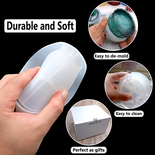MOUGIGI Resin Box Mold, Crown Resin Jar Mold, Jewelry Box Molds for Resin, Storage Box Bottle Silicone Resin Molds for DIY Jewelry Container Resin MOUGIGI
