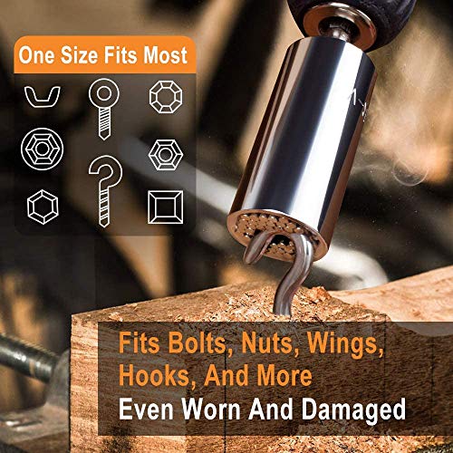 Super Universal Socket Tools Gifts for Men - Valentines Day Gifts Mens Gift Socket Set with Power Drill Adapter(7-19 MM) Cool Stuff Gadgets for Men HELEMAN