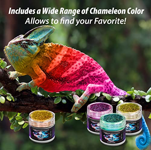 BALTIC DAY 100 Colors - 10 Chameleon Mica Powder for Epoxy Resin 10g/Bottle - Resin Colorant for Lip Gloss, Soap Making, Candle, Nail, Bath Bomb, BALTIC DAY