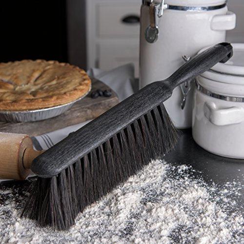 SPARTA Flo-Pac Counter Brush, Bench Brush, Dustpan Brush with Long Lasting for Counters, Floors, And Fireplace, 8 Inches, Black SPARTA